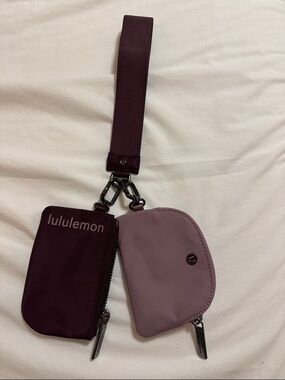 lululemon athletica Plum and Mauve Dual Card & Key Holder Wristlet